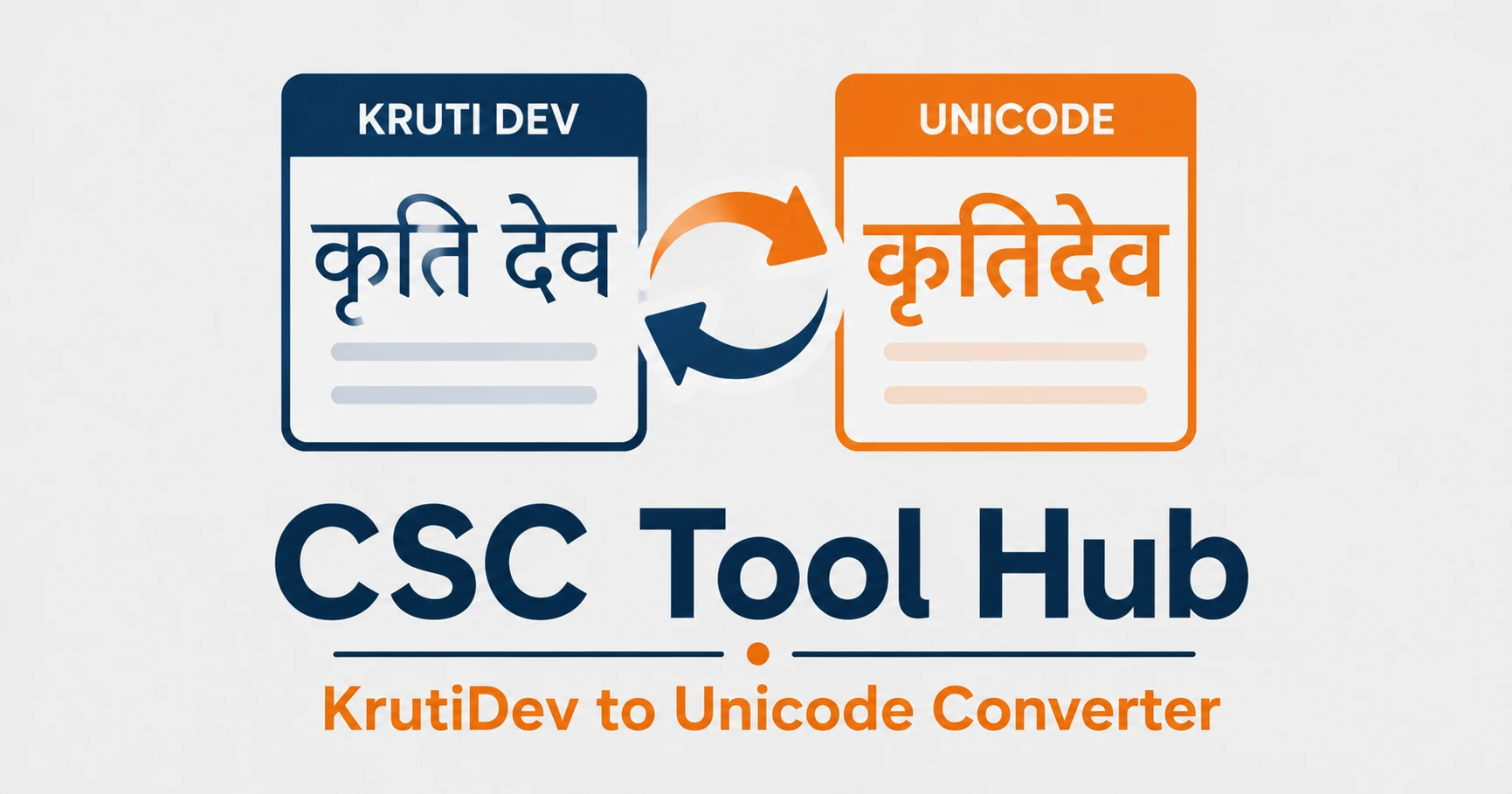 KrutiDev to Unicode Converter tool interface by CSC Tool Hub