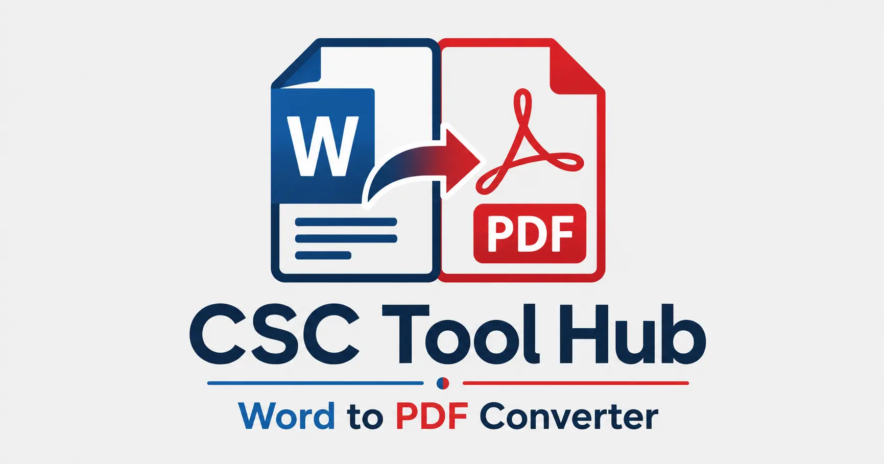 Word to PDF converter tool interface by CSC Tool Hub